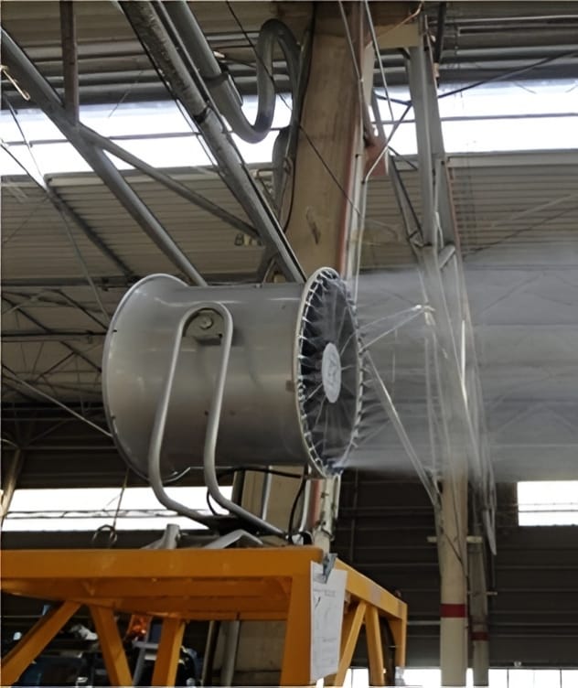 fogging fan installed in our factory