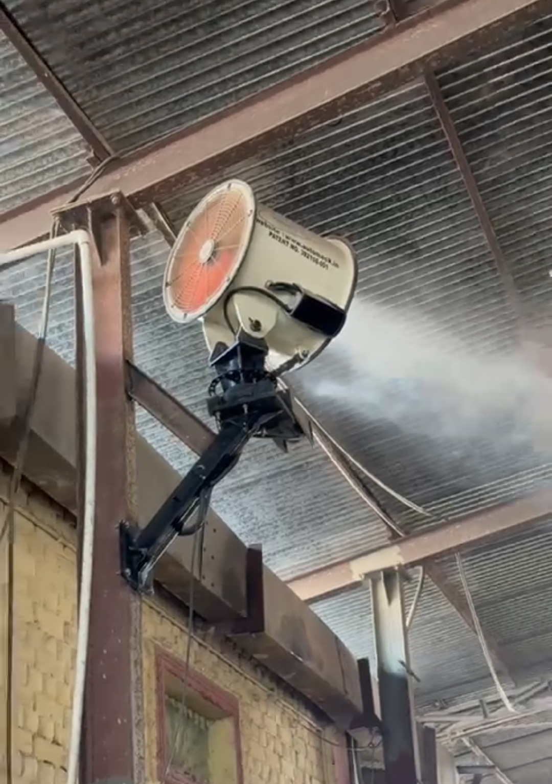 fogging fan installed in our factory